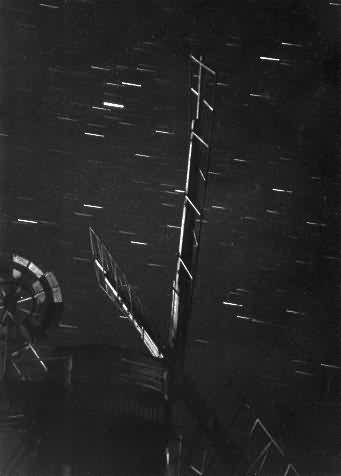 Star Trails (Aquila) over Norfolk Windmill 4 Sept 1969